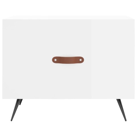 STOLIK KAWOWY BIAŁY POŁYSK 50X50X40CM