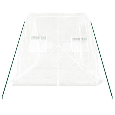 SZKLARNIA ZE STALOWĄ RAMĄ BIAŁA 10M² 5X2X2,3M