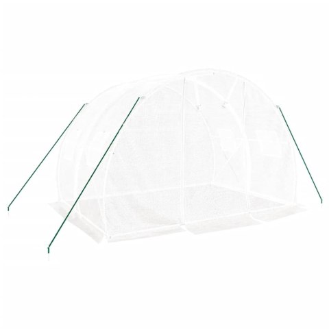 SZKLARNIA OGRODOWA ZE STALOWĄ RAMĄ BIAŁA 6M² 3X2X2M