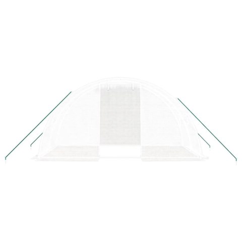 SZKLARNIA OGRODOWA ZE STALOWĄ RAMĄ BIAŁA 8M² 4X2X2M