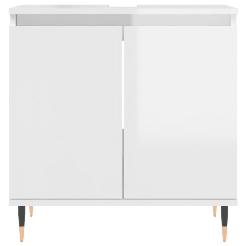 SZAFKA ŁAZIENKOWA BIAŁA POŁYSK 58X33X60CM