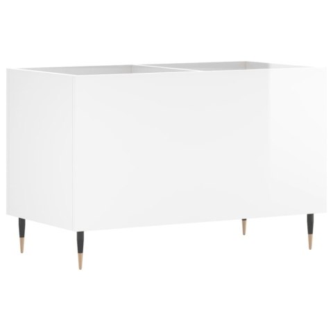 SZAFKA NA PŁYTY WINYLOWE POŁYSK BIAŁA 74,5X38X48CM