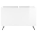 SZAFKA NA PŁYTY WINYLOWE POŁYSK BIAŁA 74,5X38X48CM