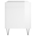 SZAFKA NA PŁYTY WINYLOWE POŁYSK BIAŁA 74,5X38X48CM