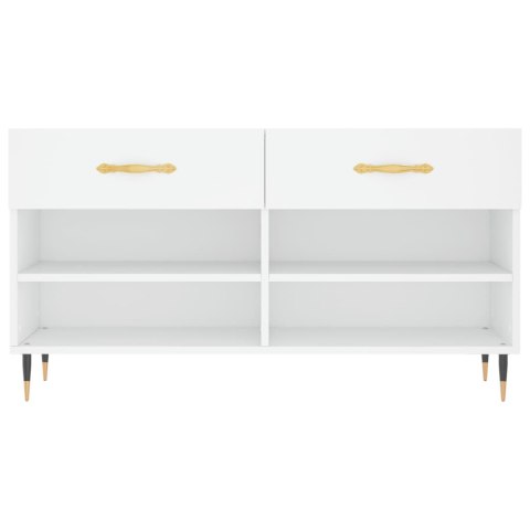 ŁAWKA Z MIEJSCEM NA BUTY BIAŁA 102X35X55CM