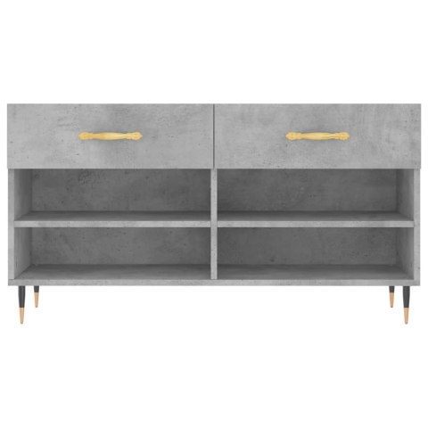 ŁAWKA Z MIEJSCEM NA BUTY SZAROŚĆ BETONU 102X35X55CM