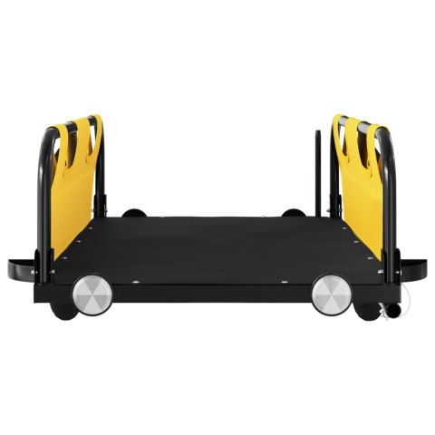 PRZYCZEPKA ROWEROWA ŻÓŁTA TKANINA OXFORD I ŻELAZO