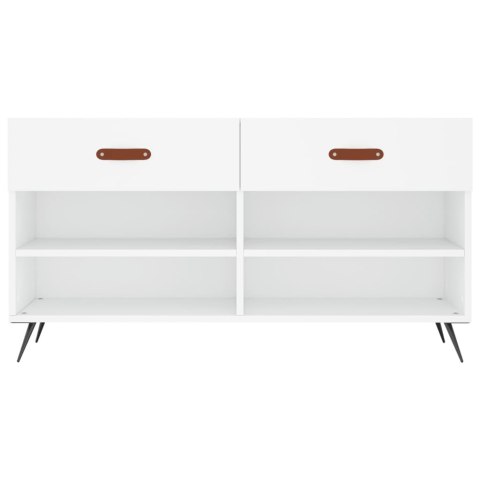 ŁAWKA Z MIEJSCEM NA BUTY BIAŁA 102X35X55CM