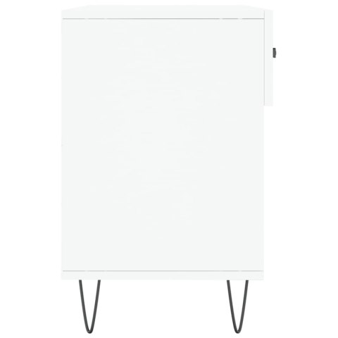 ŁAWKA Z MIEJSCEM NA BUTY BIAŁA 102X35X55CM