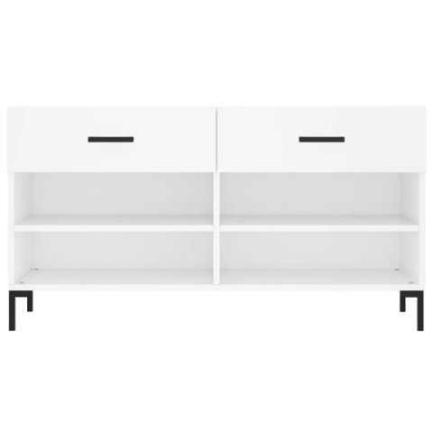 ŁAWKA Z MIEJSCEM NA BUTY BIAŁA 102X35X55CM