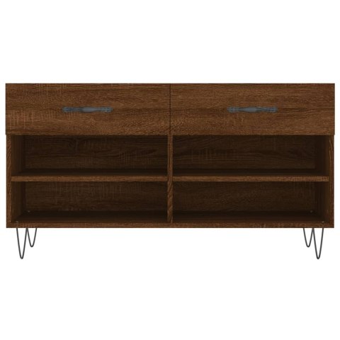 ŁAWKA Z MIEJSCEM NA BUTY BRĄZOWY DĄB 102X35X55CM