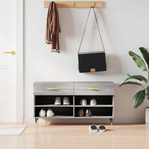 ŁAWKA Z MIEJSCEM NA BUTY SZARY DĄB SONOMA 102X35X55CM