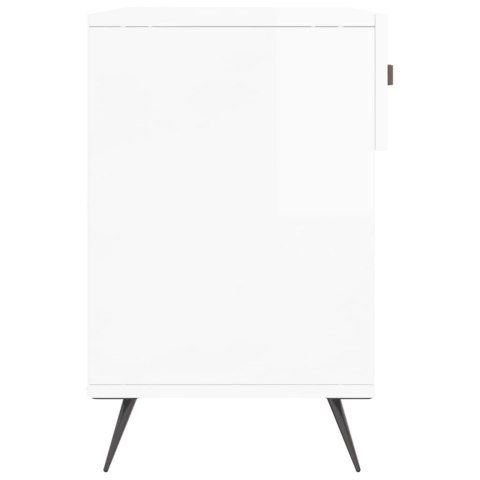 ŁAWKA Z MIEJSCEM NA BUTY POŁYSK BIAŁA 102X35X55CM