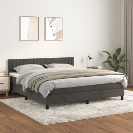 ŁÓŻKO KONTYNENTALNE 160X200CM Z MATERACEM CIEMNOSZARE AKSAMIT