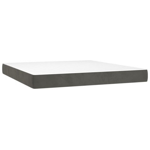 ŁÓŻKO KONTYNENTALNE 160X200CM Z MATERACEM CIEMNOSZARE AKSAMIT