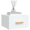WISZĄCE SZAFKI NOCNE 2 SZT BIAŁE 35X35X20CM