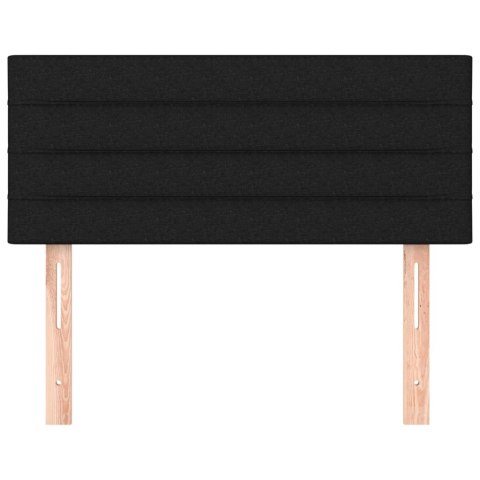 ZAGŁÓWEK DO ŁÓŻKA CZARNY 100X5X78/88CM TKANINA