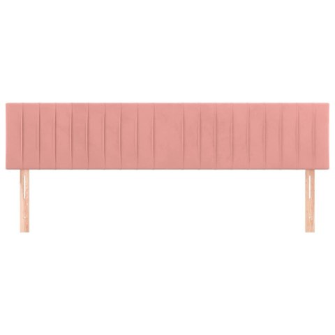 ZAGŁÓWKI DO ŁÓŻKA 2 SZT. RÓŻOWY 100X5X78/88CM AKSAMITNY