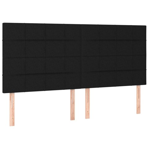 RAMA ŁÓŻKA CZARNA 200X200CM OBITA TKANINĄ