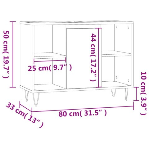 SZAFKA ŁAZIENKOWA BIAŁA 80X33X60CM