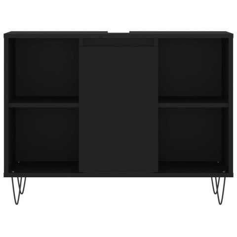 SZAFKA ŁAZIENKOWA CZARNA 80X33X60CM