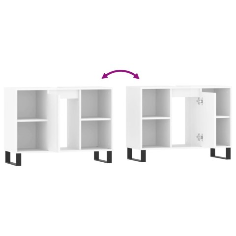 SZAFKA ŁAZIENKOWA BIAŁA POŁYSK 80X33X60CM