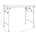 KUCHENNY SKŁADANY STÓŁ ROBOCZY 100X60X80CM STAL NIERDZEWNA