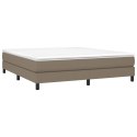 ŁÓŻKO KONTYNENTALNE 180X200CM TAUPE OBITE TKANINĄ