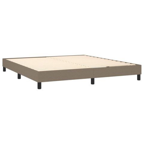 ŁÓŻKO KONTYNENTALNE 180X200CM TAUPE OBITE TKANINĄ