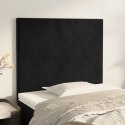 ZAGŁÓWKI DO ŁÓŻKA 2 SZT. CZARNY 100X5X78/88CM AKSAMITNY