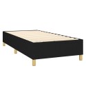ŁÓŻKO KONTYNENTALNE Z MATERACEM 90X200CM TKANINA CZARNE