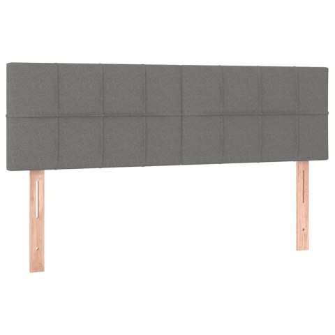 ŁÓŻKO KONTYNENTALNE Z MATERACEM 140X200CM CIEMNOSZARA TKANINA