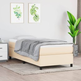 ŁÓŻKO KONTYNENTALNE KREMOWA 80X200 CM TKANINA