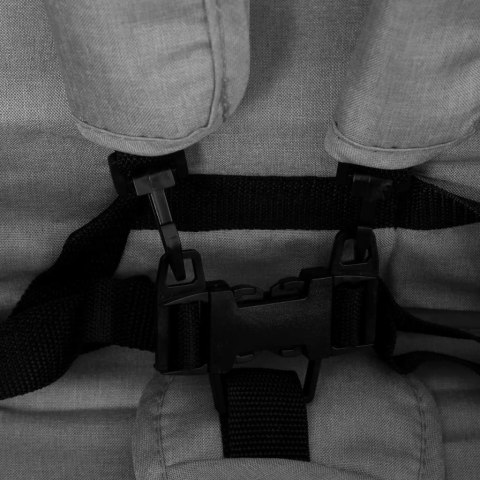 PODWÓJNY WÓZEK SPACEROWY JASNOSZARY STALOWY