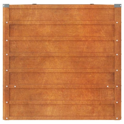 PODWYŻSZONA DONICA RDZAWA 400X80X77CM STAL KORTENOWSKA