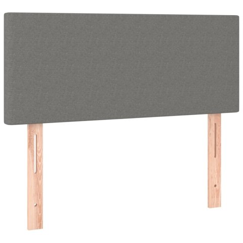 ŁÓŻKO KONTYNENTALNE Z MATERACEM 80X200CM TKANINA CIEMNOSZARA