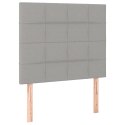 ŁÓŻKO KONTYNENTALNE Z MATERACEM 80X200CM JASNOSZARE TKANINA