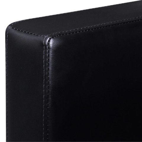 SOFA 3-OSOBOWA SKÓRA SYNTETYCZNA CZARNA