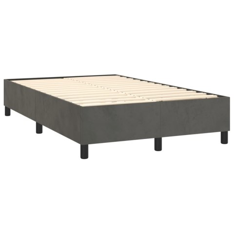 ŁÓŻKO KONTYNENTALNE Z MATERACEM 120X200CM CIEMNOSZARE AKSAMIT