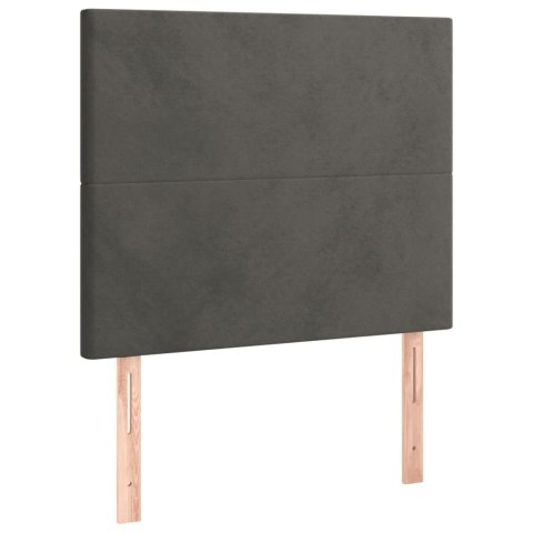 ŁÓŻKO KONTYNENTALNE Z MATERACEM 120X200CM CIEMNOSZARE AKSAMIT