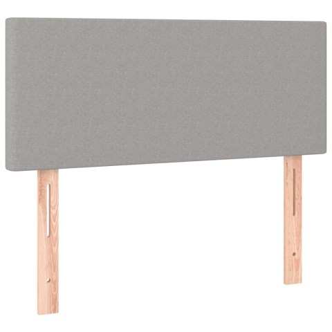 ŁÓŻKO KONTYNENTALNE Z MATERACEM 80X200CM JASNOSZARE TKANINA