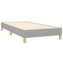 ŁÓŻKO KONTYNENTALNE Z MATERACEM 80X200CM JASNOSZARE TKANINA
