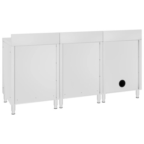 SZAFKA GASTRONOMICZNA ZE ZLEWEM 180X60X96CM STAL NIERDZEWNA