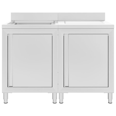 SZAFKA GASTRONOMICZNA ZE ZLEWEM STAL NIERDZEWNA 120X60X96CM