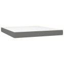ŁÓŻKO KONTYNENTALNE Z MATERACEM 160X200CM CIEMNOSZARA TKANINA
