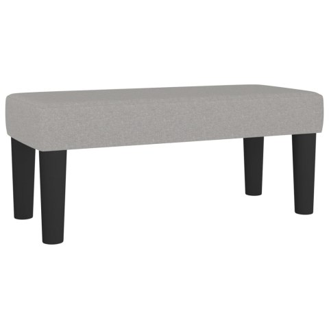 ŁÓŻKO KONTYNENTALNE Z MATERACEM 90X200CM JASNOSZARE TKANINA