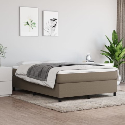 ŁÓŻKO KONTYNENTALNE TAUPE OBITE TKANINĄ 140X190CM