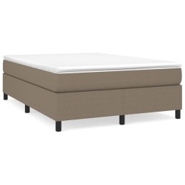 ŁÓŻKO KONTYNENTALNE TAUPE OBITE TKANINĄ 140X190CM