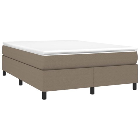 ŁÓŻKO KONTYNENTALNE TAUPE OBITE TKANINĄ 140X190CM