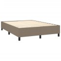 ŁÓŻKO KONTYNENTALNE TAUPE OBITE TKANINĄ 140X190CM